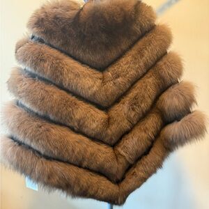 Luxurious Brown Fur Women's Coat